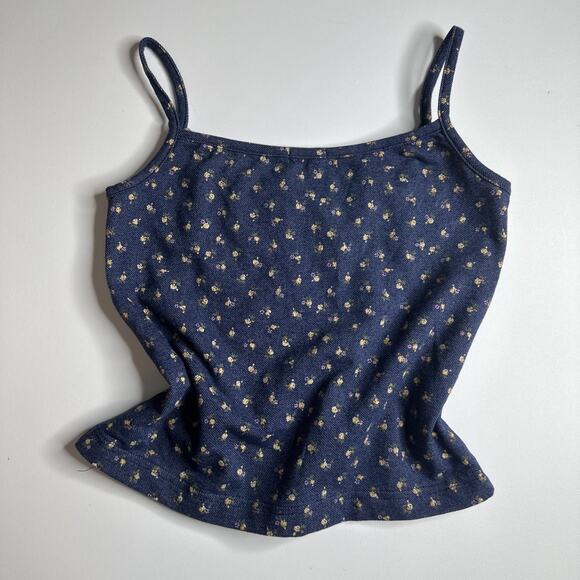 Pasta Japan Floral Lace Bow Baby Cami Tank Top XS Coquette Fairy Ditsy Floral - Picture 4 of 10